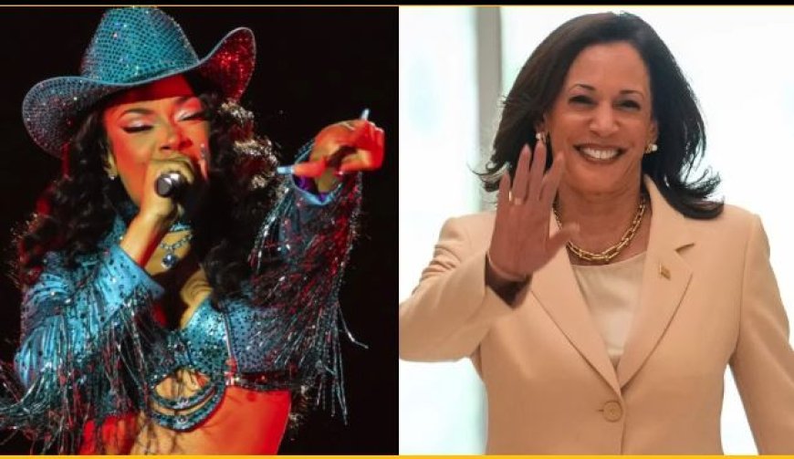 Megan Thee Stallion bij Kamala Harris op rally in cruciale staat