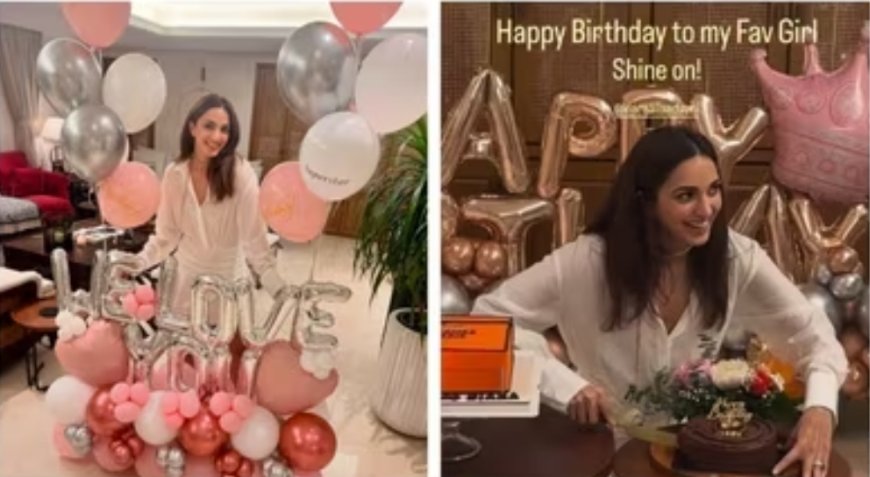 Kiara Advani viert haar 33e verjaardag met ballonnen, meerdere taarten en liefde 