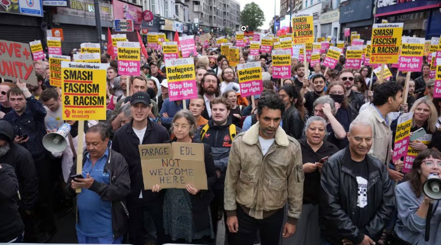 Britse politie blij met dag van vreedzame betogingen tegen racisme en geweld