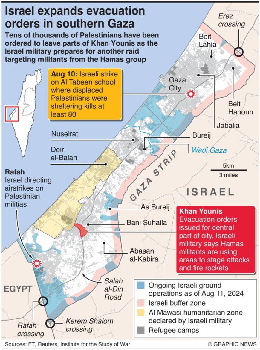 Israël beveelt meer evacuaties Gaza na genocide op schoolschuilplaats