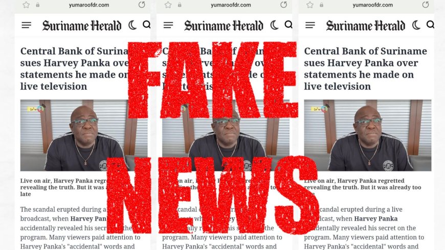 Suriname Herald en Harvey Panka distantiëren zich van fake bericht over aanklacht tegen Panka