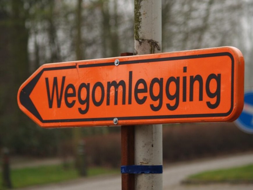 Wegen tot nader order omgelegd in verband met protestacties