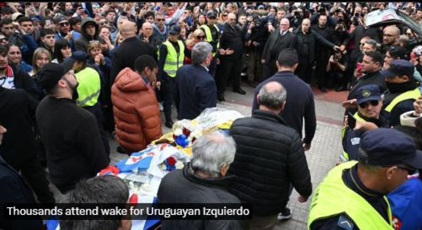 Uruguayaanse voetballer Juan Izquierdo door duizenden geëerd tijdens wake