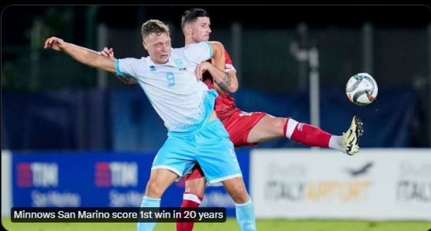 San Marino, ’s werelds slechtste team, scoort eerste overwinning in 20 jaar