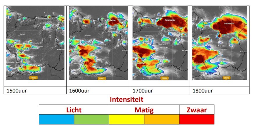 Verklaring Meteo Dienst rukwinden en wateroverlast in Oost-Suriname