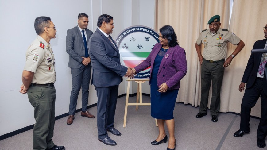 President Santokhi en minister Mathoera onderstrepen internationale veiligheid bij lancering 