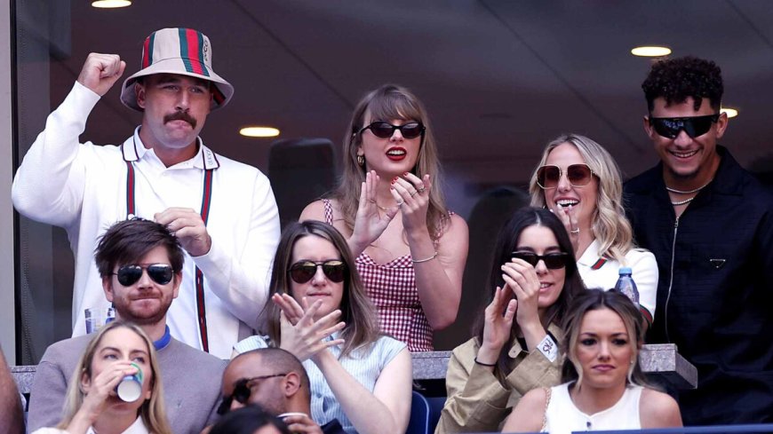 Taylor Swift en Travis Kelce bezoeken samen de U.S. Open kampioenswedstrijd