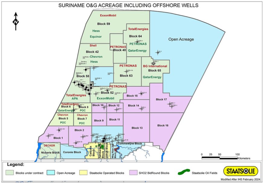 Suriname heeft 23.800 km² verkend naar potentiële olie- en gasbronnen