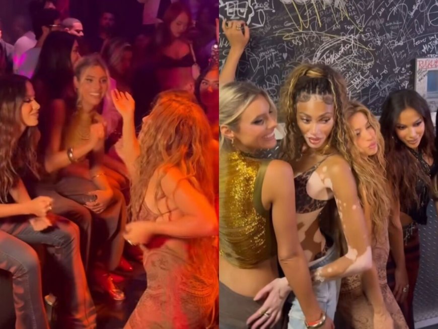 Shakira feest in Miami met Lele Pons, Anitta, Danna en Winnie Harlow