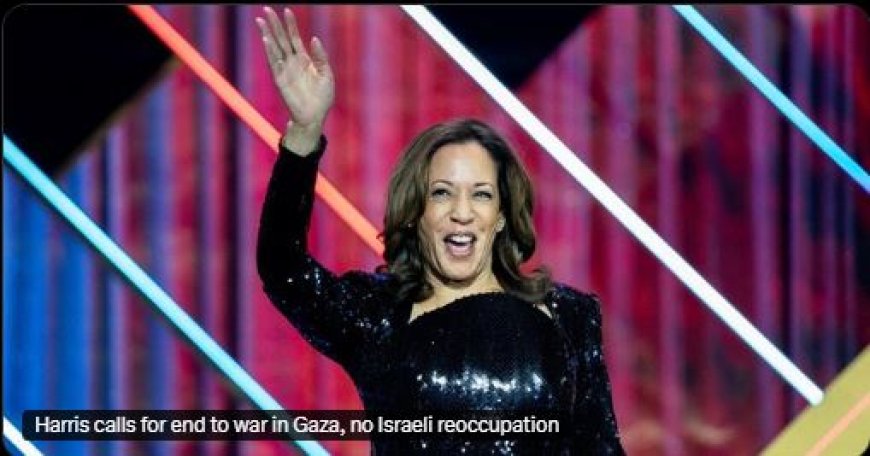 Kamala Harris Roept op tot Einde van Oorlog in Gaza, geen Israëlische Herovering