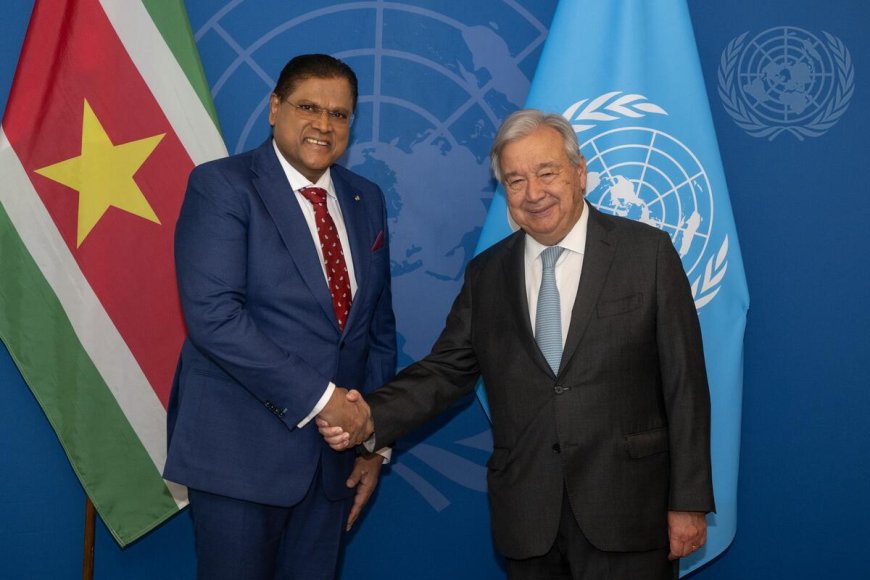 President Santokhi informeert VN-secretaris-generaal over recente ontwikkelingen in Suriname