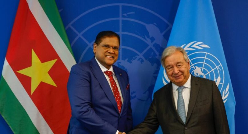 Bilaterale ontmoeting tussen Santokhi en secretaris-generaal van de VN António Guterres