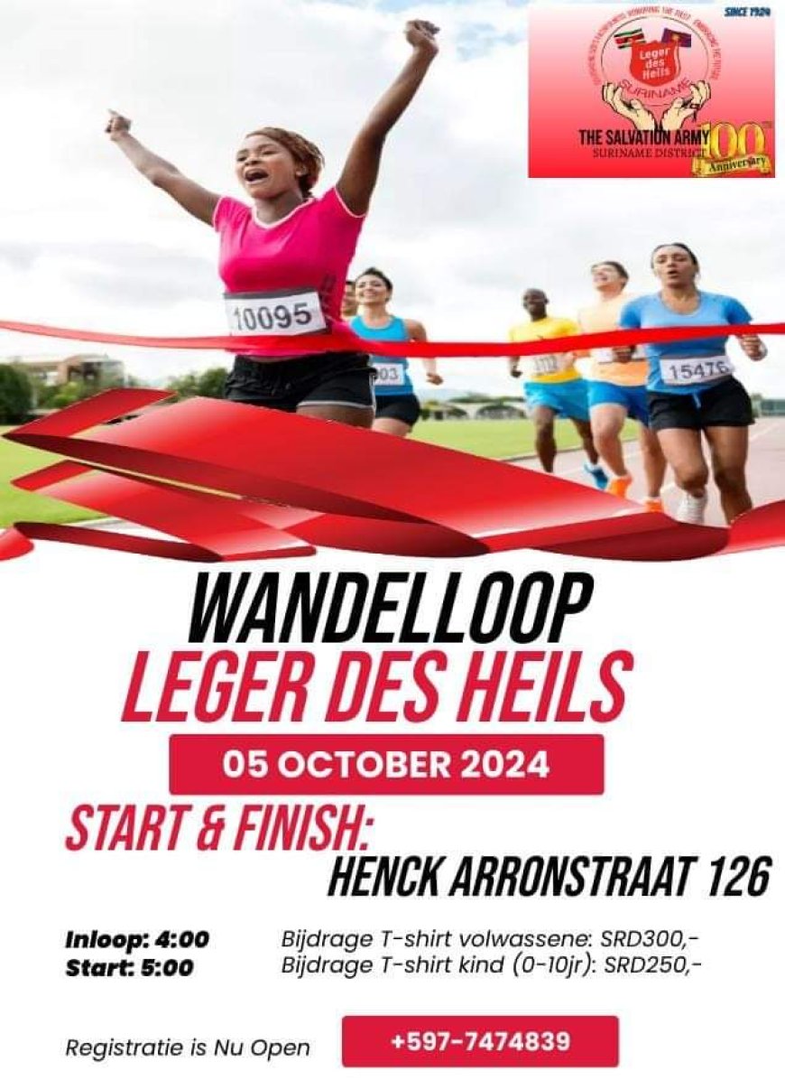 Leger des Heils viert 100-jarig bestaan met wandelloop**