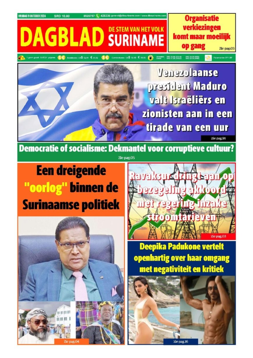 Dagblad Suriname vrijdag 11 oktober 2024