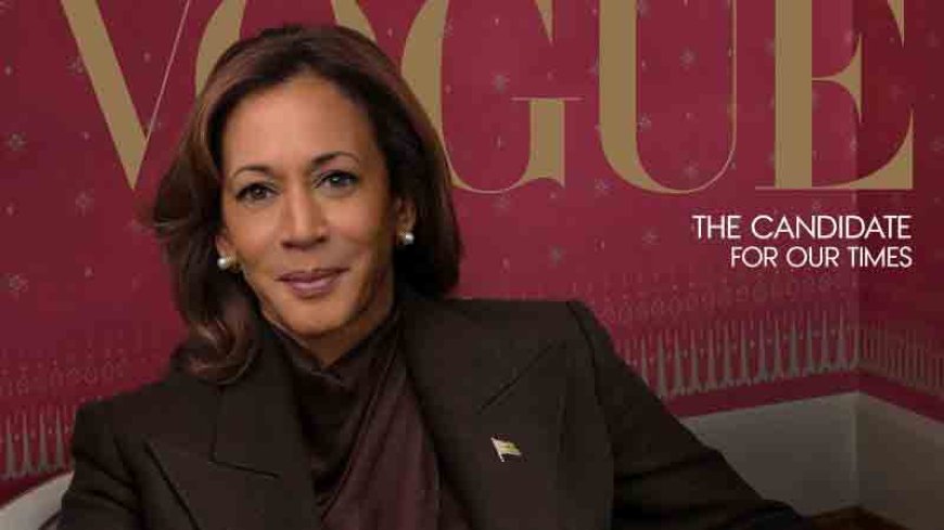 Kamala Harris voor tweede keer op Vogue-cover