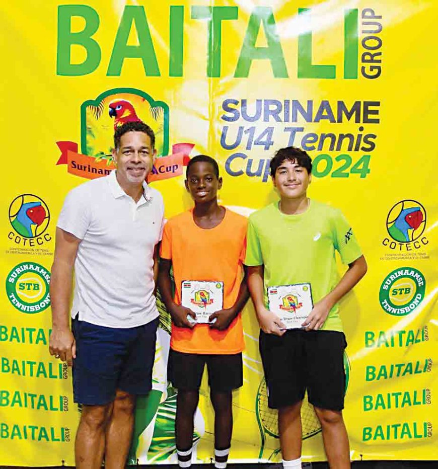 Suriname schittert in finales van internationaal Baitali Cotecc U-14 Suriname Tennis Cup