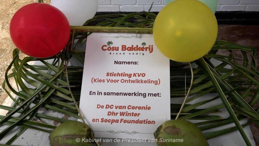 President Santokhi opent ‘COSU bakkerij – Brood Nodig’ in Coronie