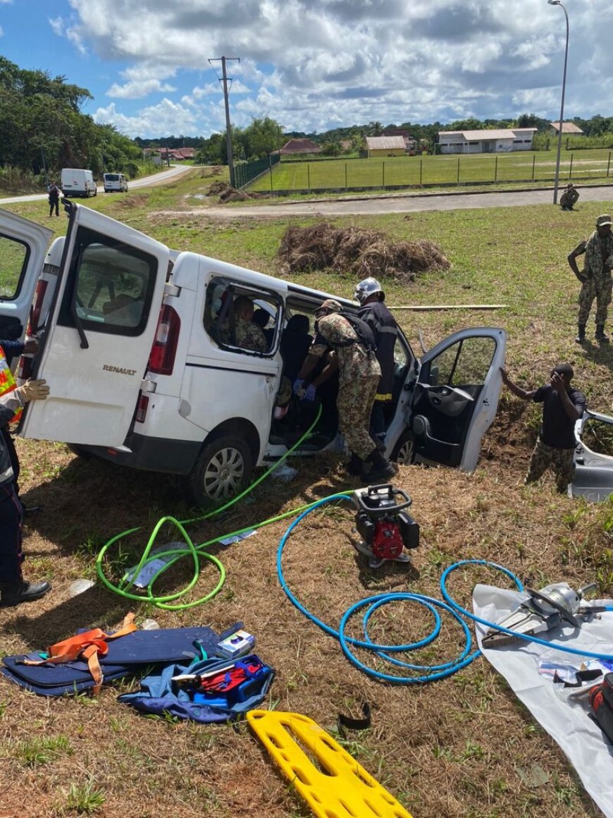 Zeven Surinaamse militairen betrokken bij auto-ongeluk Frans Guyana