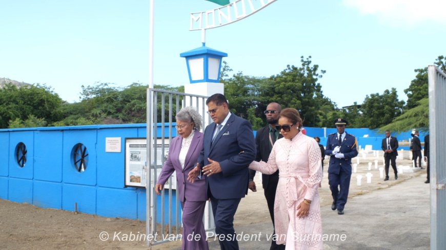 President Santokhi aangekomen op Curaçao