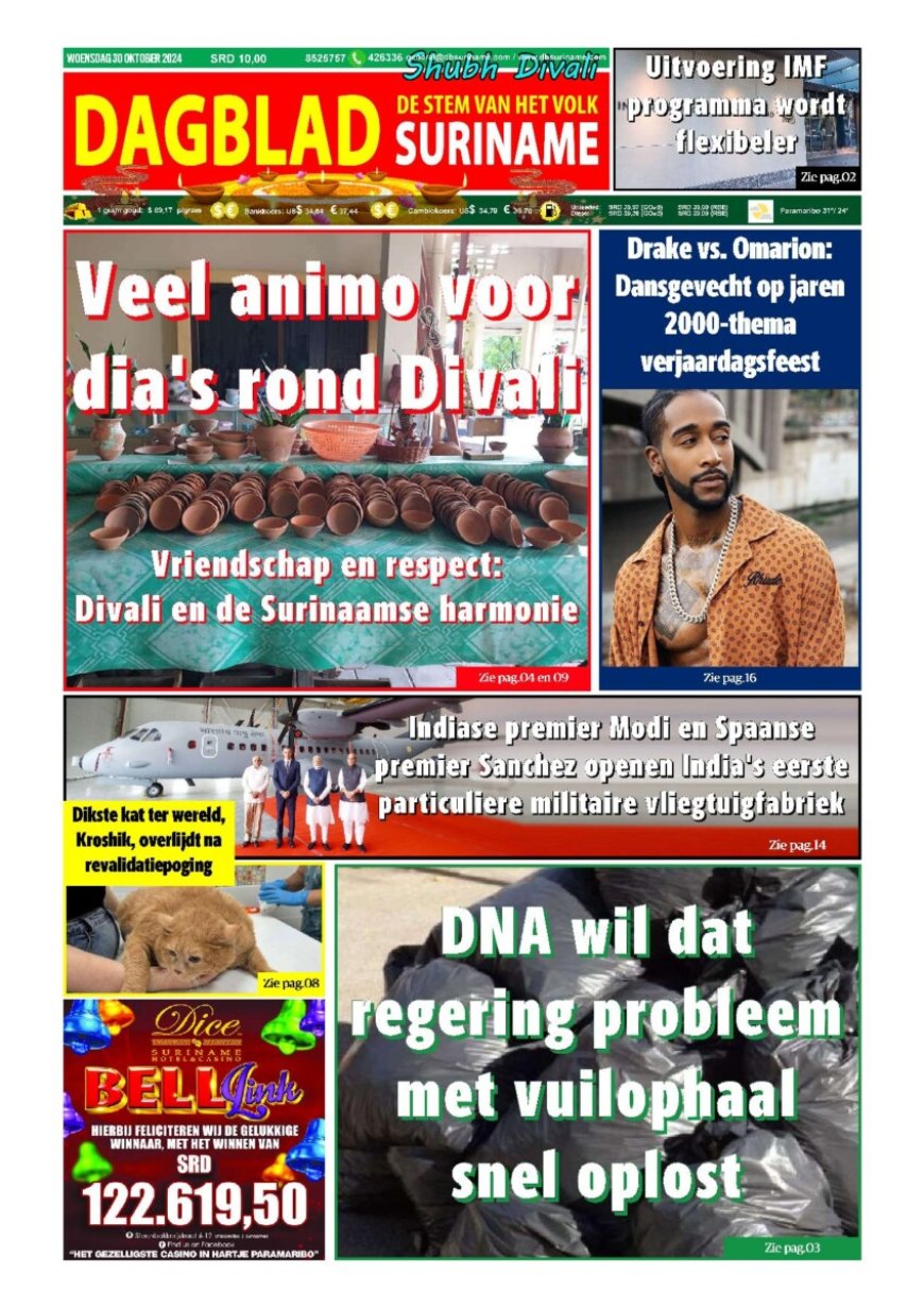 Dagblad Suriname woensdag 30 oktober 2024