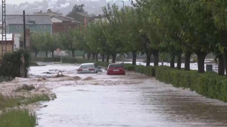 Schade en overstromingen door noodweer in zuiden Spanje