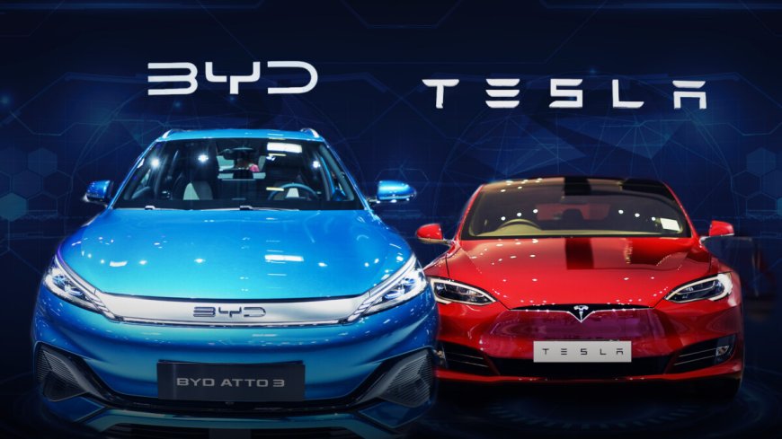 Chinese elektrische autoproducent BYD haalt concurrent Tesla in