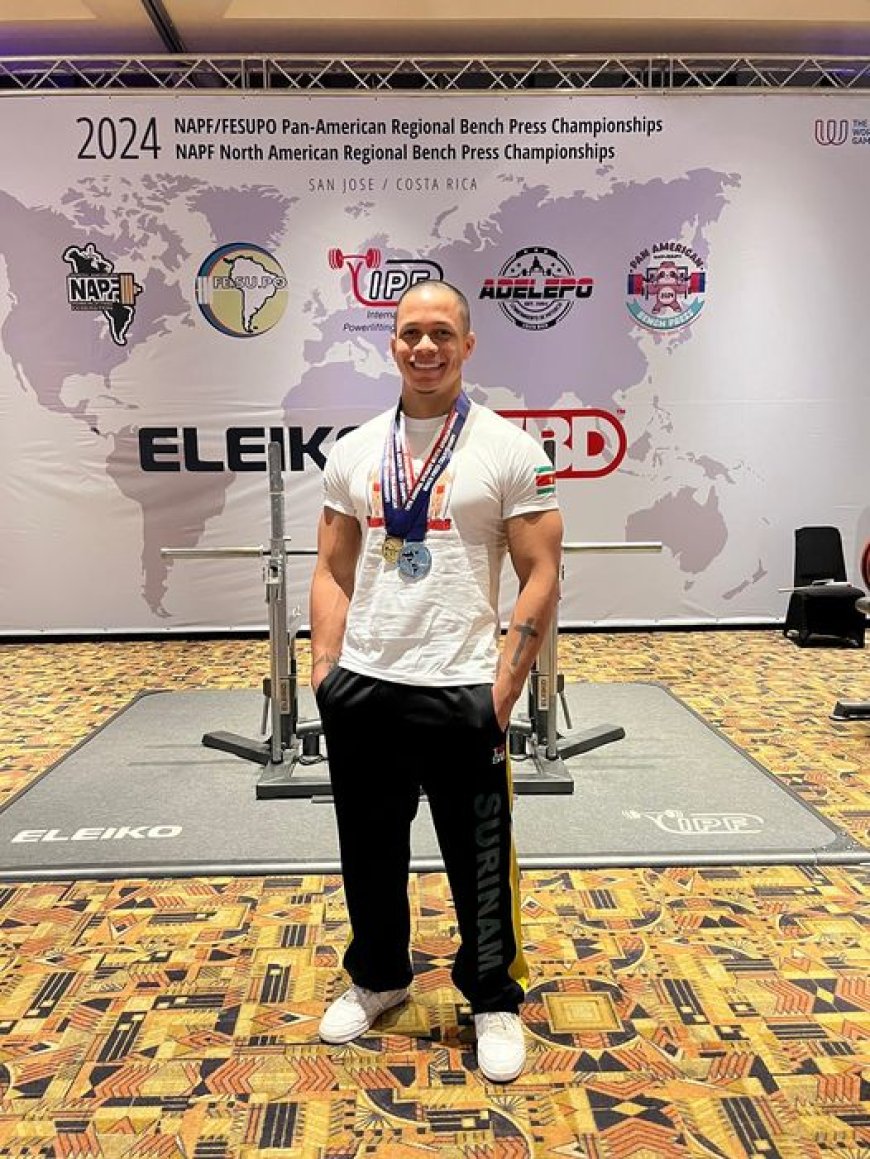 Powerlifter Randall Kariodimedjo triomfeert met goud en zilver in Costa Rica