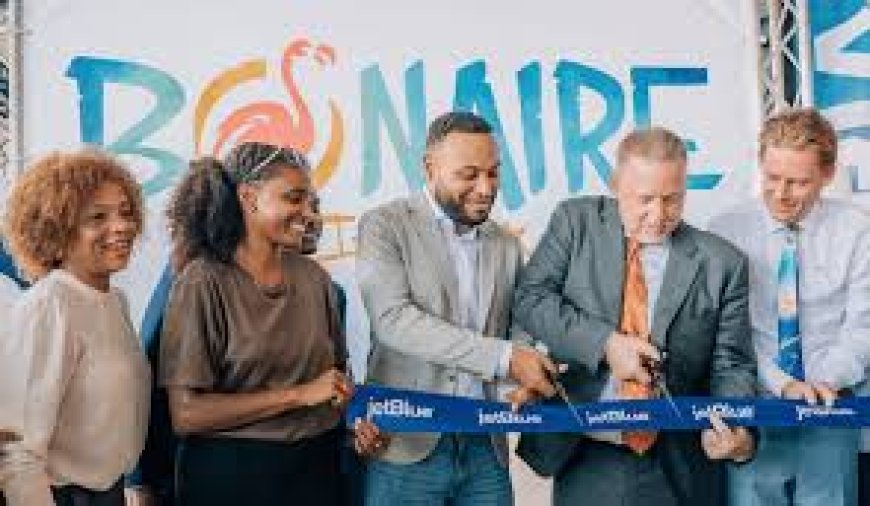 Bonaire verwelkomt eerste JetBlue-vlucht met feestelijke ceremonie