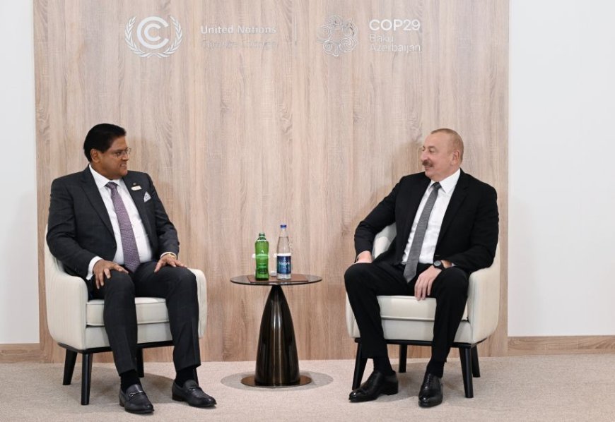 President Santokhi ontmoet president Aliyev van Azerbeidzjan 