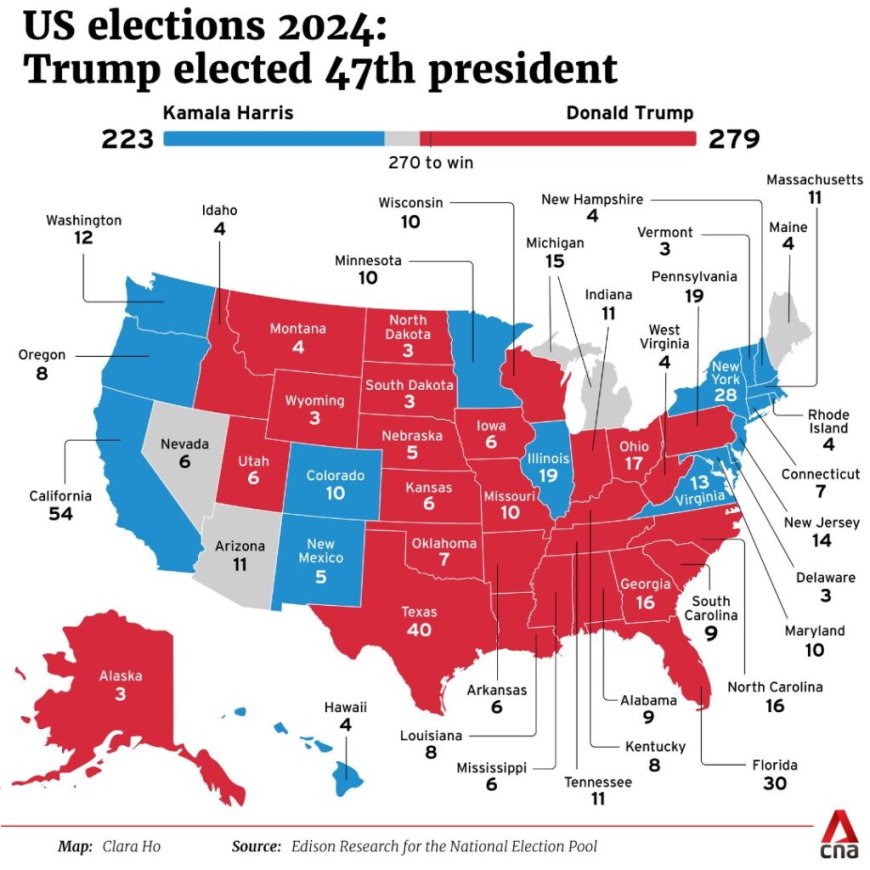 Dit zijn de staten die Donald Trump hielpen bij zijn comeback als president van de VS.