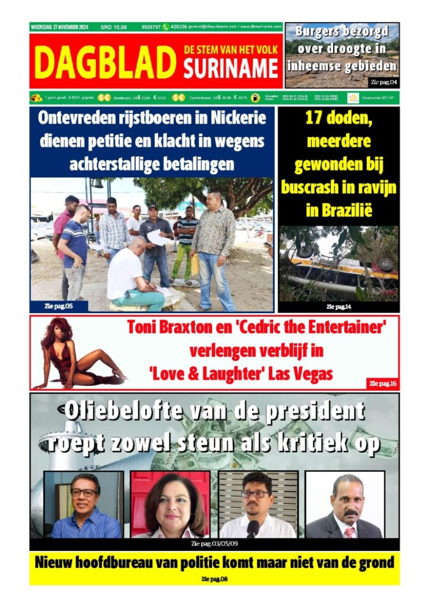 Dagblad Suriname woensdag 27 november 2024