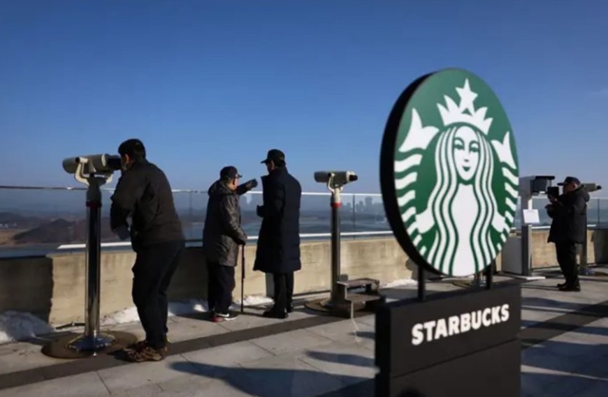 Starbucks serveert Zuid-Koreanen koffie en werpt een blik op Noord-Korea