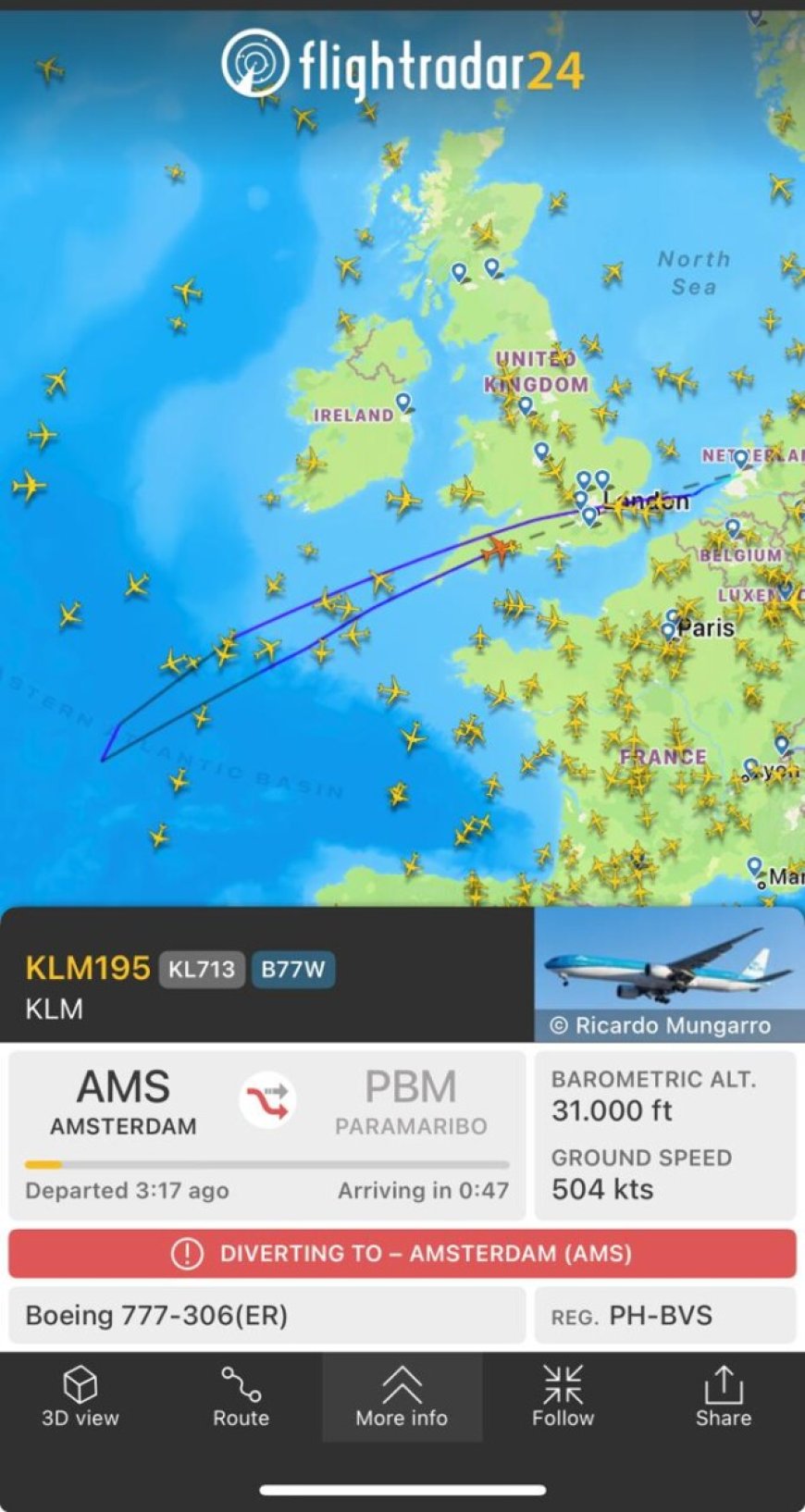 KLM-Vlucht naar Paramaribo Keert Terug naar Schiphol vanwege Technisch Mankement**