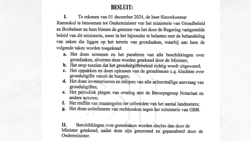 Minister Vorswijk onder curatele; onderminister krijgt zeggenschap over grondzaken