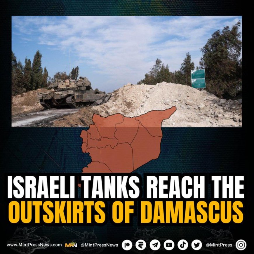 Israëlische tanks bereiken het platteland van Damascus zonder weerstand**