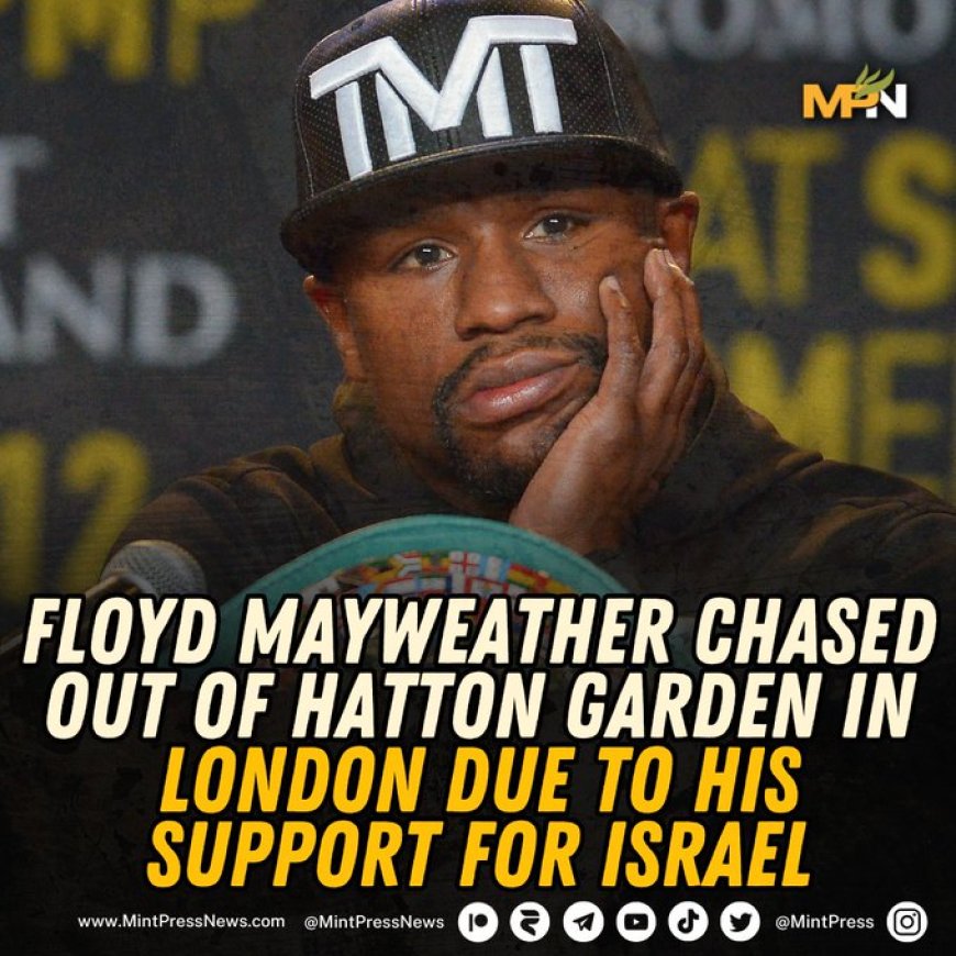 Voormalig wereldkampioen boksen Floyd Mayweather wordt in Londen geconfronteerd met zijn steu