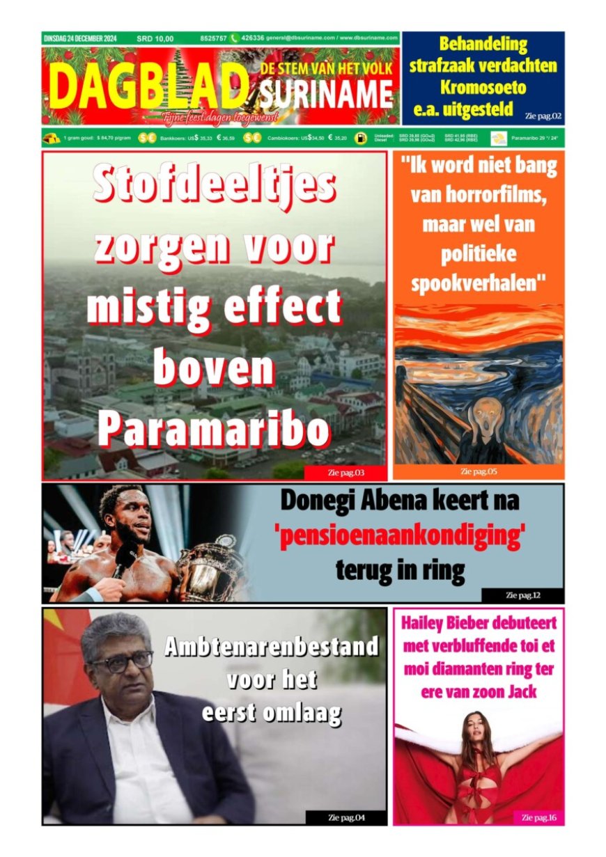 Dagblad Suriname, dinsdag 24 december 2024