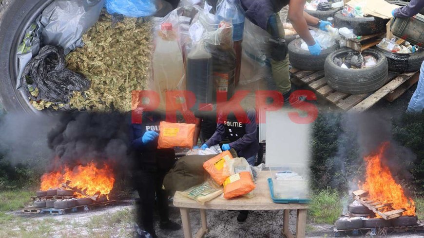 Narcotica Brigade vernietigt drugs te Kraka