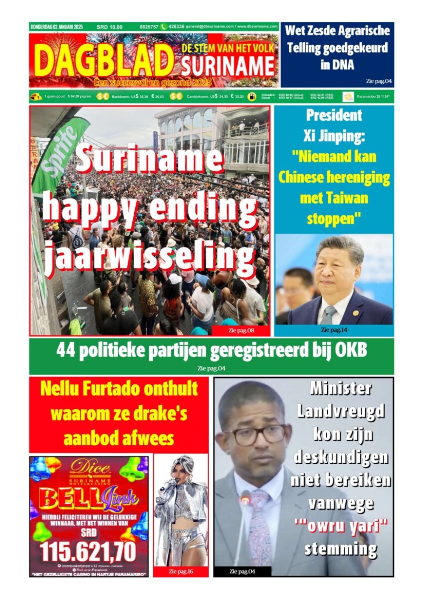 Dagblad Suriname, donderdag 2 januari 2025