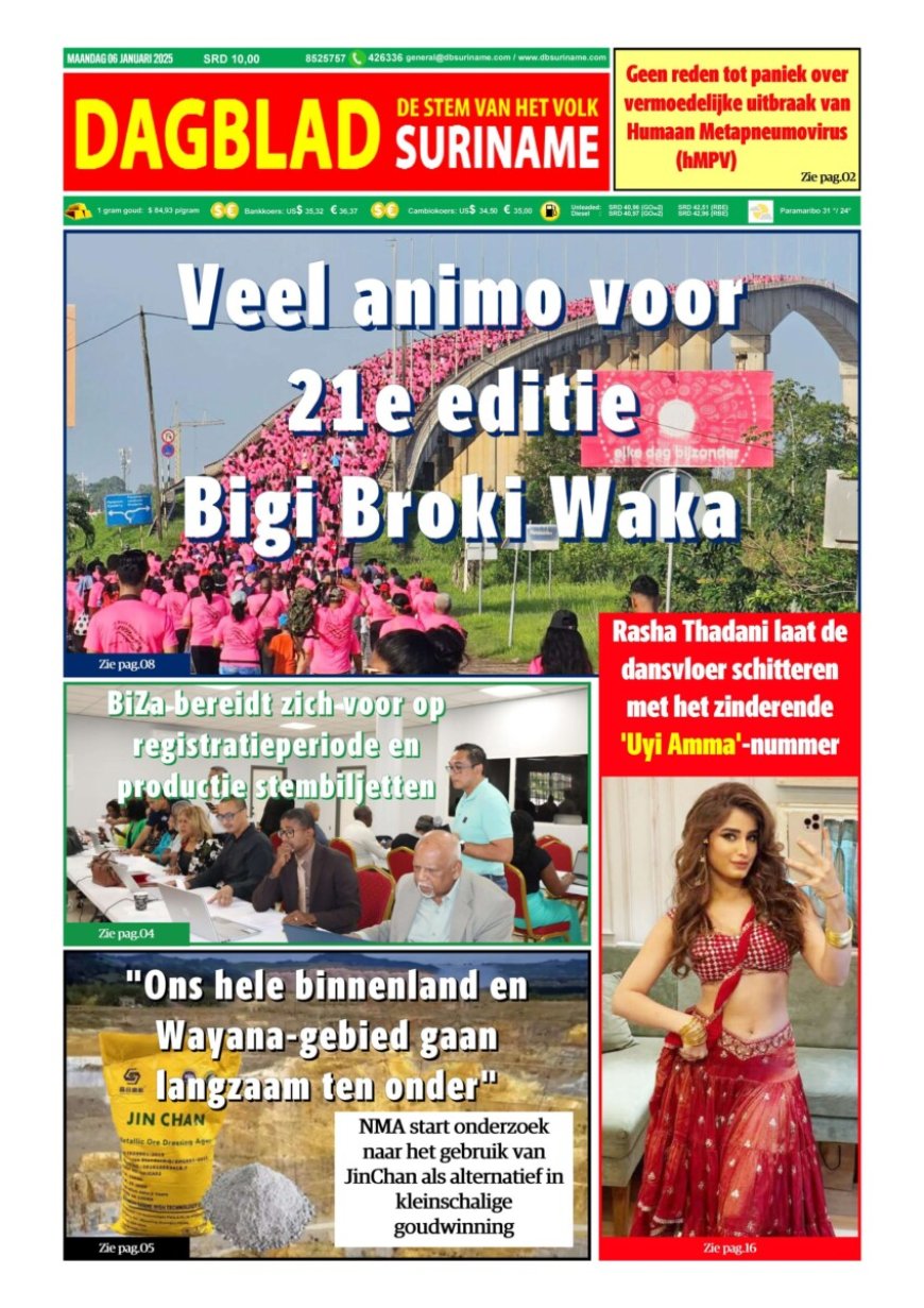 Dagblad Suriname, maandag 6 januari 2025