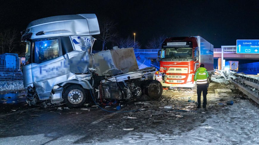 Duizenden levende vissen op snelweg in Duitsland na botsing twee vrachtwagens