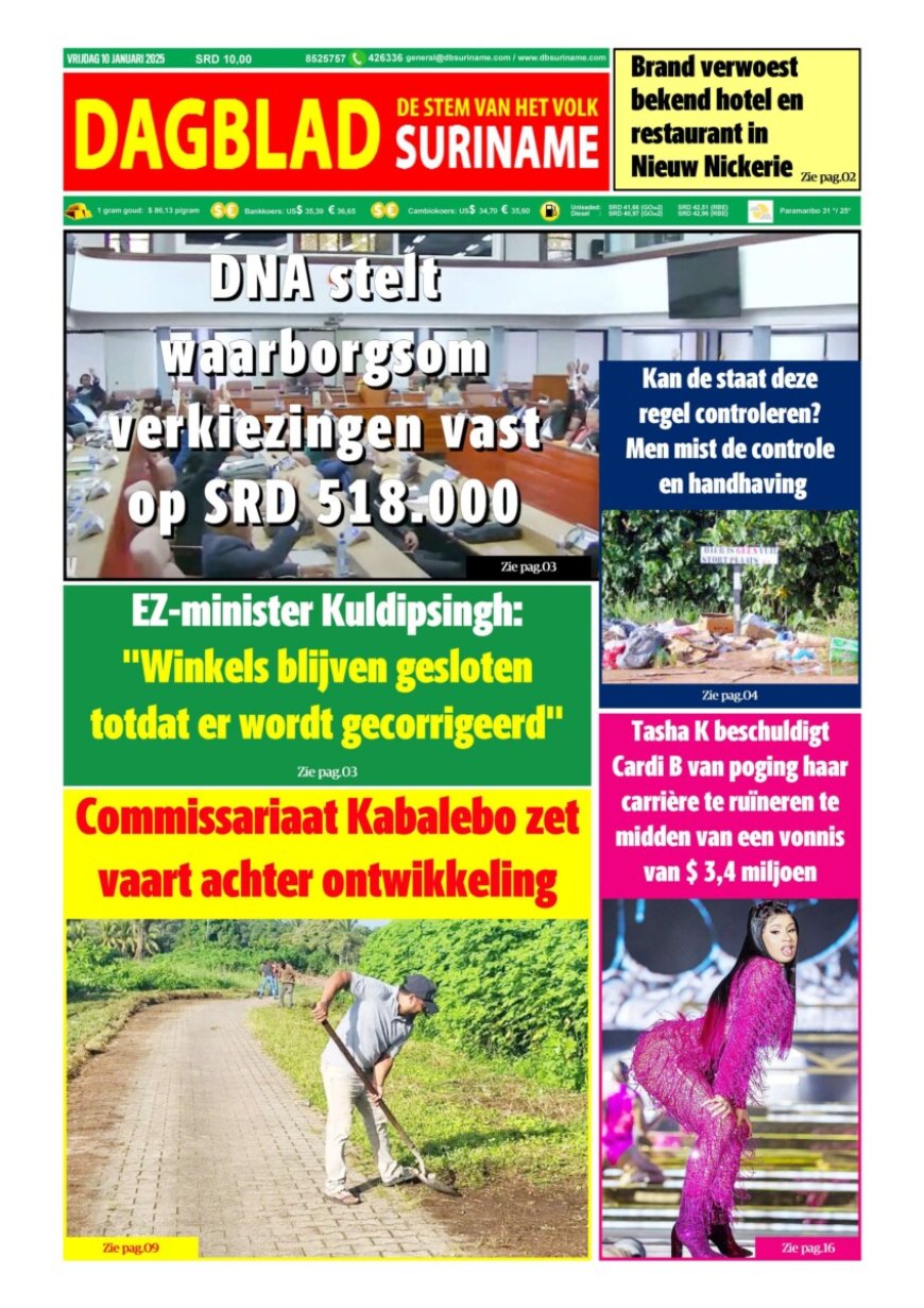 Dagblad Suriname, vrijdag 10 januari 2025