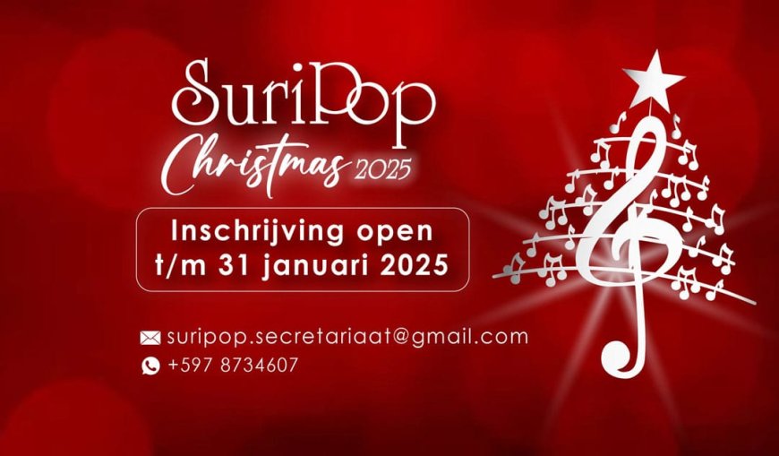 Inschrijving SuriPop Christmas 2025 geopend