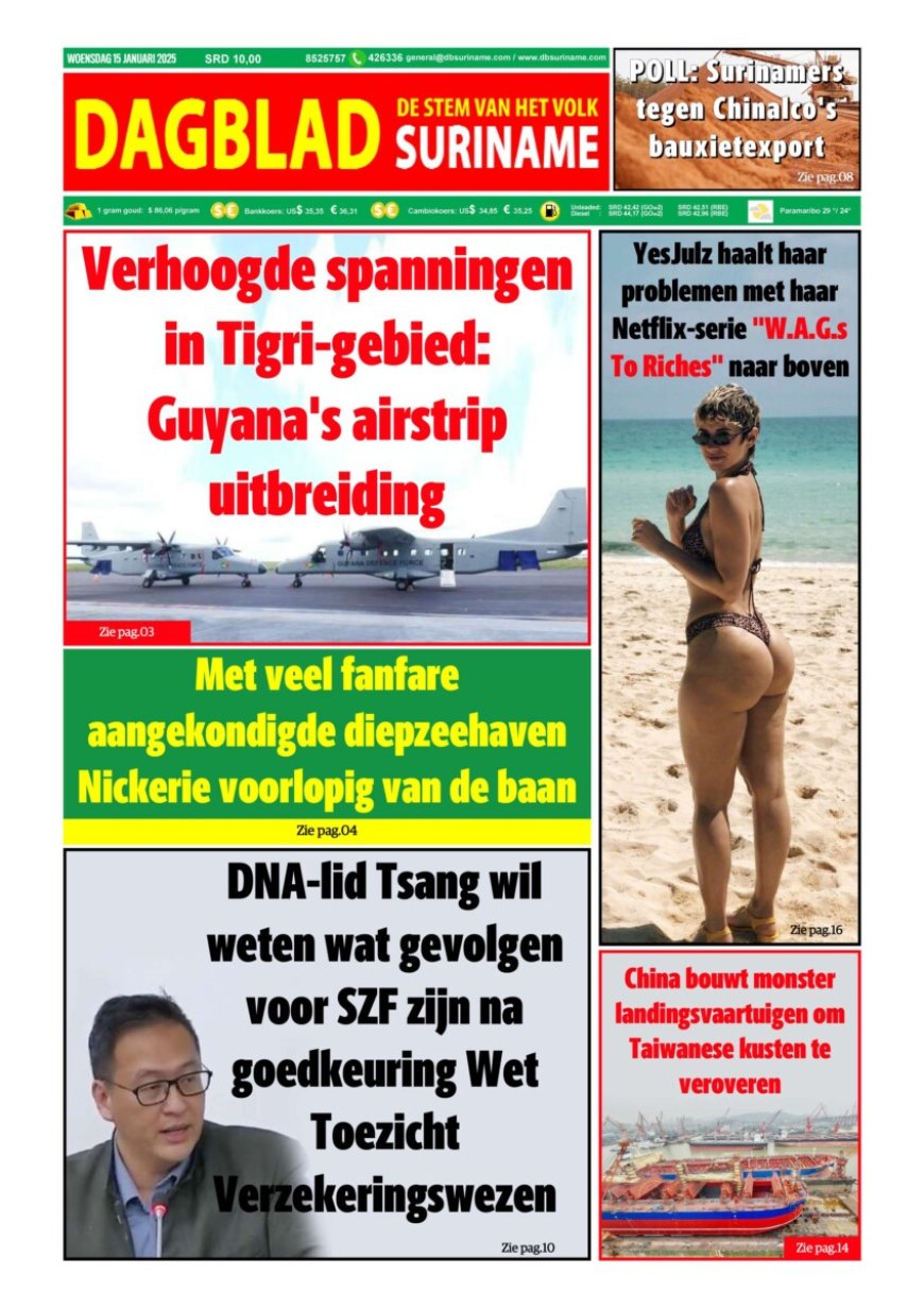 Dagblad Suriname, woensdag 15 januari 2025