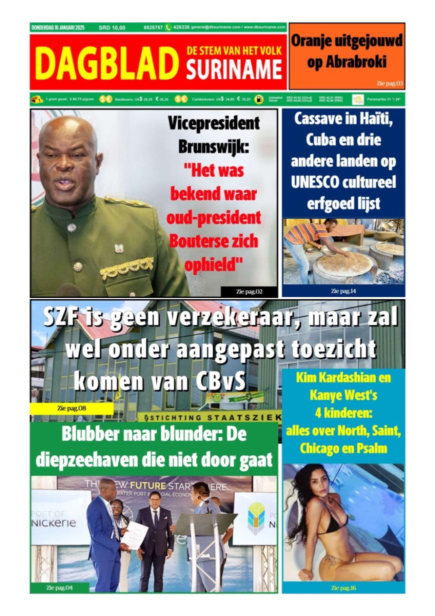 Dagblad Suriname, donderdag 16 januari 2025