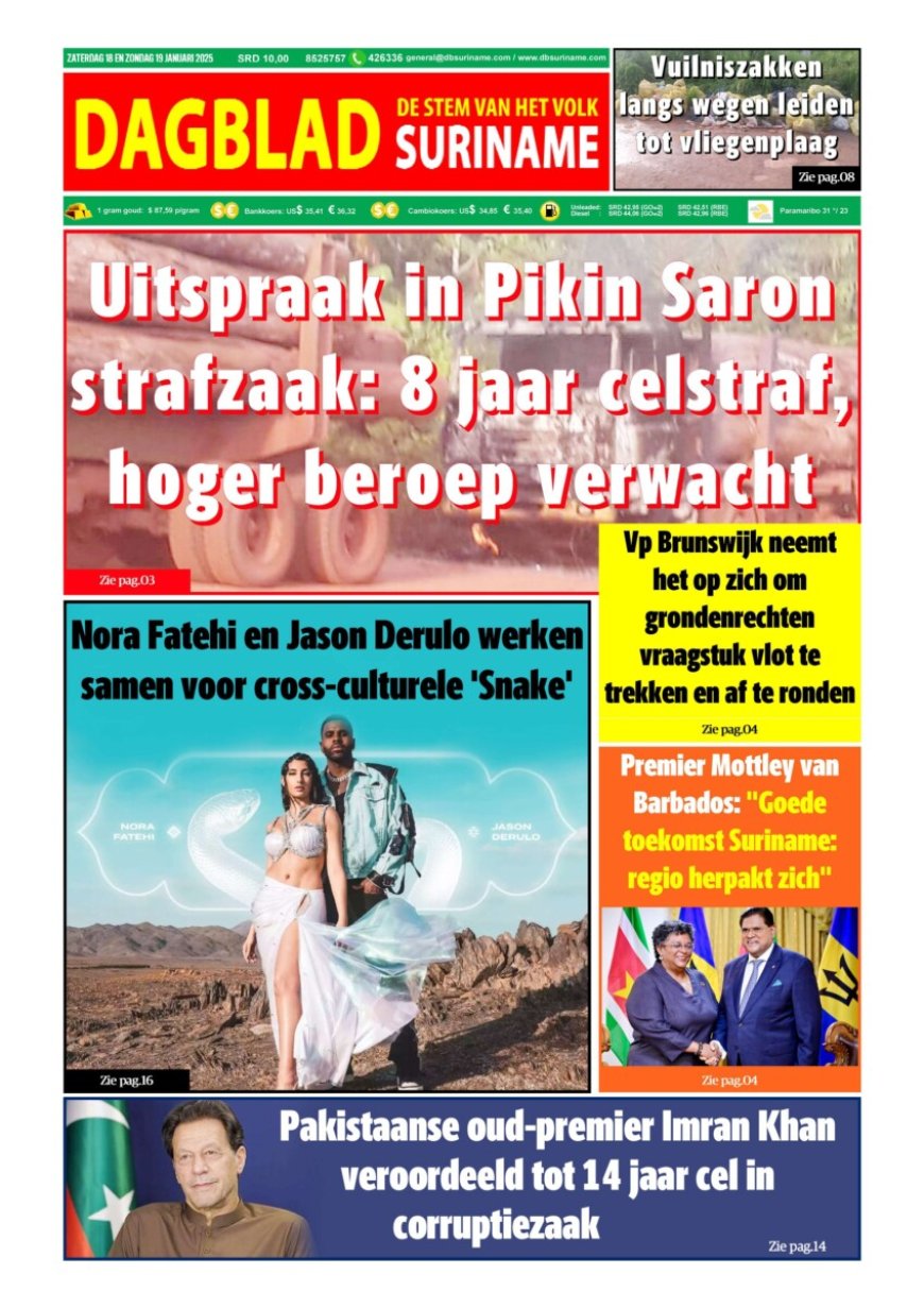 Dagblad Suriname, zaterdag 18 januari 2025