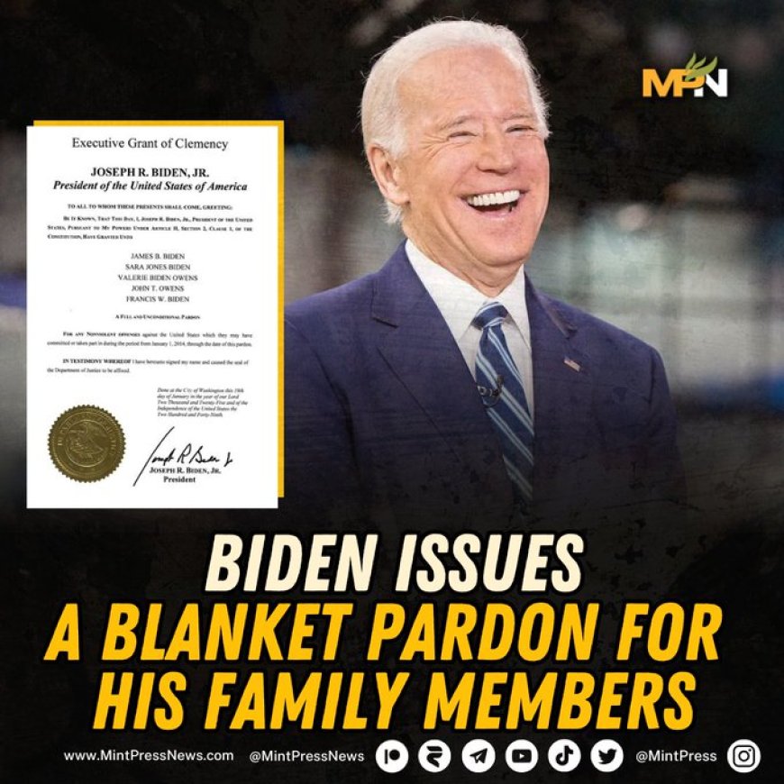 Familieleden van Joe Biden krijgen presidentieel pardon**