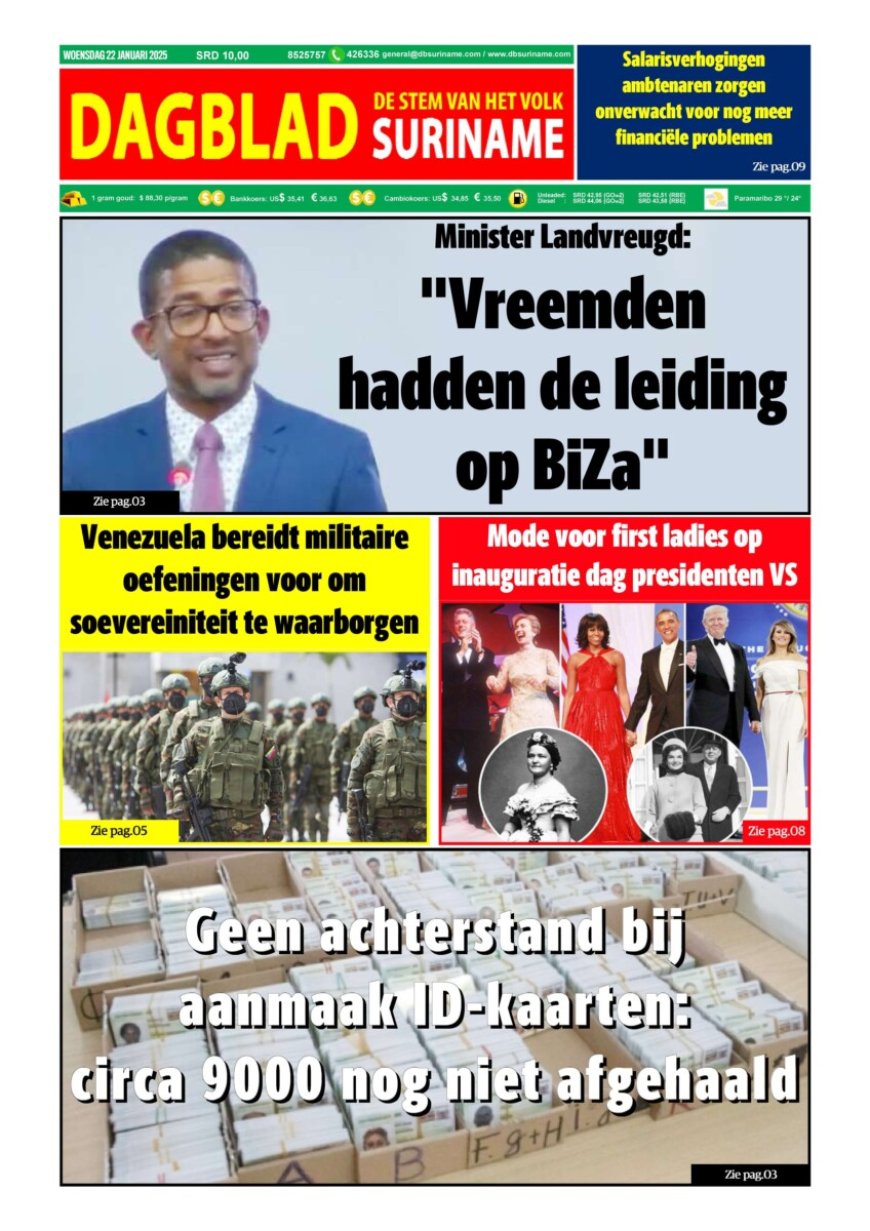 Dagblad Suriname, woensdag 22 januari 2025