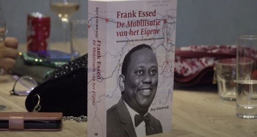 President Santokhi ontvangt biografie Frank Essed