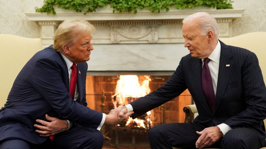 Trump onthult inhoud van brief die Biden voor hem achterliet in Oval Office